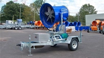 New HKD Blue Trailer Cannon up close,Side of new HKD Blue Trailer Cannon,Side of Trailer Cannon for Sale,New HKD Blue Trailer Cannon ready for work